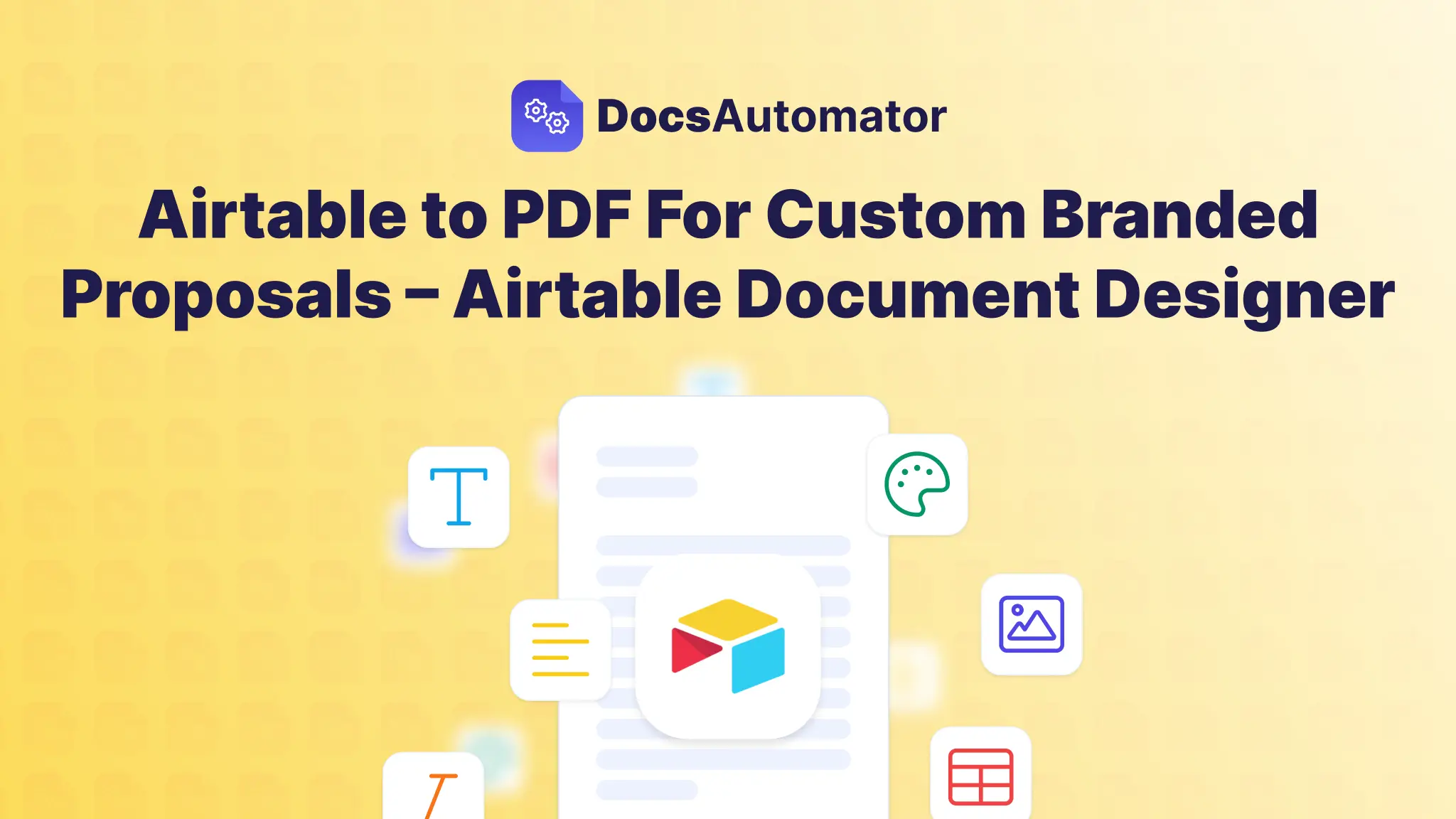 Airtable to PDF For Custom Branded Proposals – Airtable Document Designer